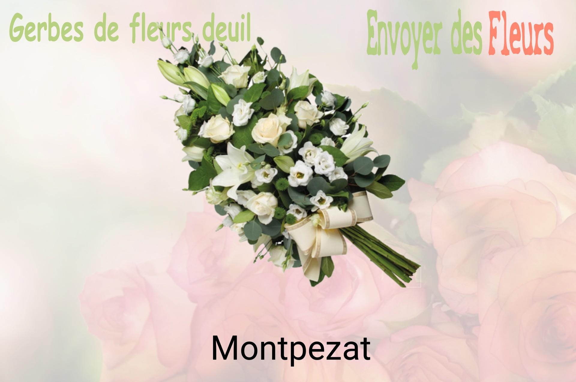 Gerbe de fleurs de deuil livrée à Montpezat